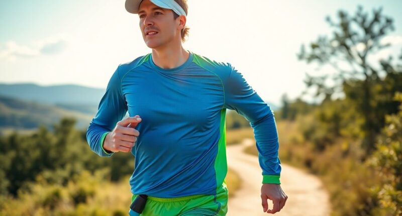 running gear with uv protection