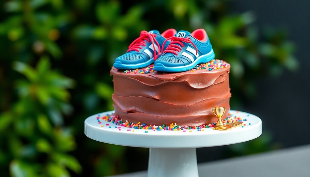 running themed cake decorations