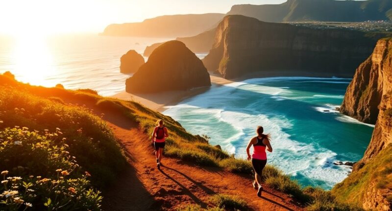 scenic coastal fitness trail