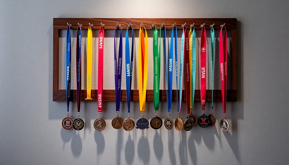 slim medal display rack