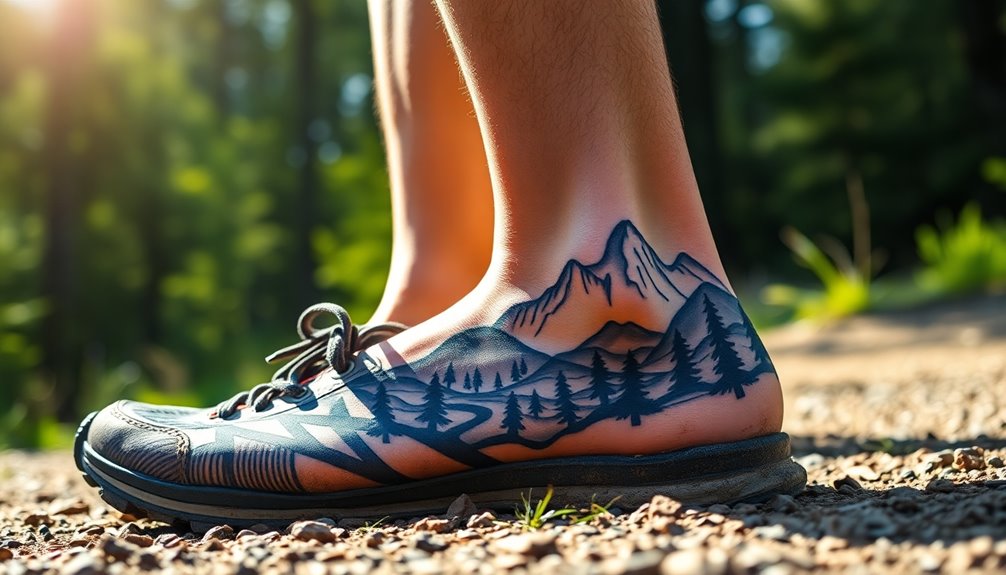 trail running tattoo designs