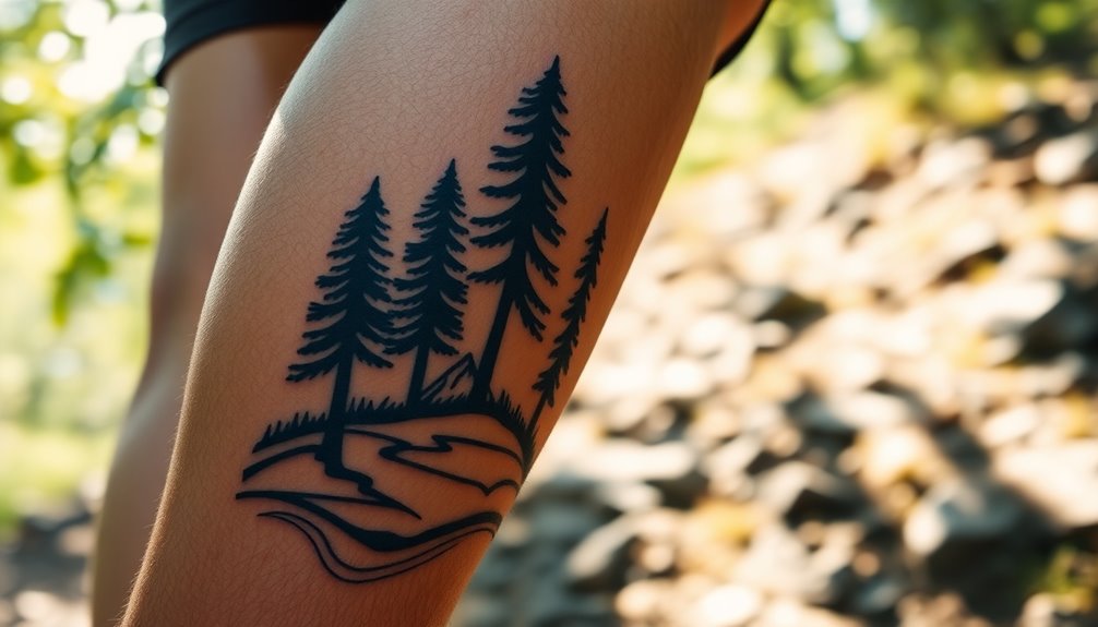 trail running tattoo placements