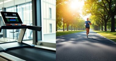 treadmill or outdoor running