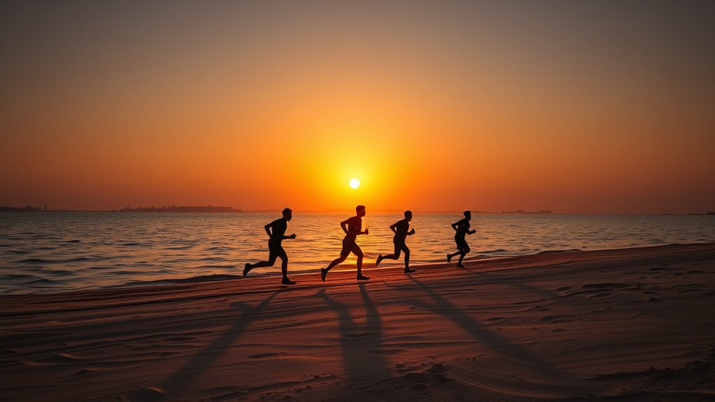 sharing running triumphs together