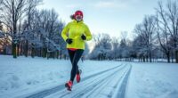 winter running layering