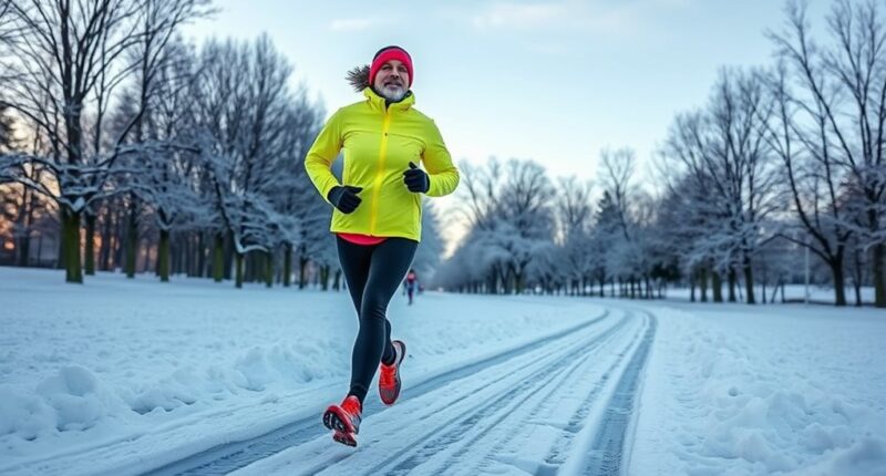 winter running layering