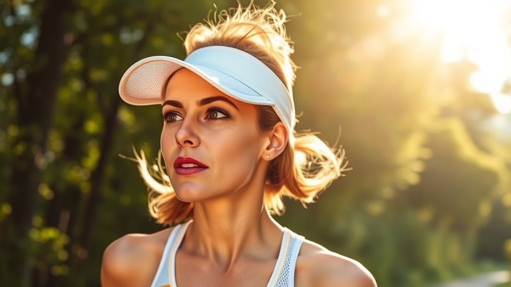 breathable adjustable running visor
