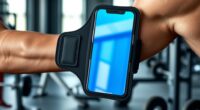 large phone armband security