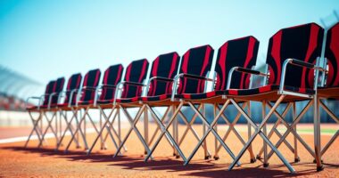 portable race crew seating