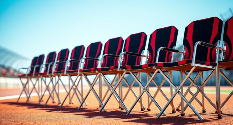 portable race crew seating