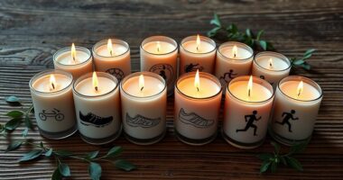 running inspired recovery candles