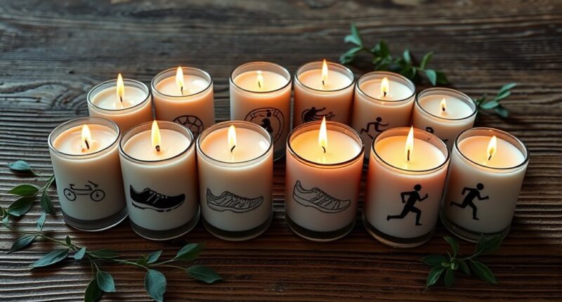 running inspired recovery candles