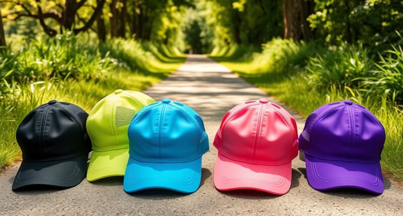 top ponytail running hats