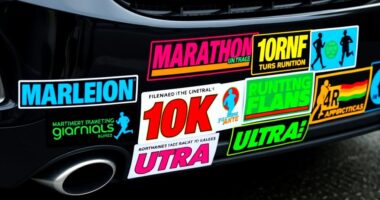 top running bumper stickers