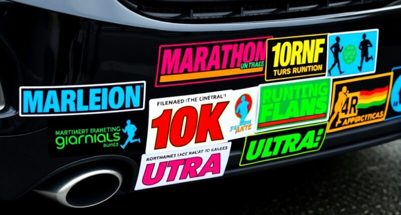 top running bumper stickers
