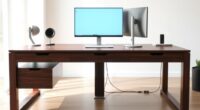 clutter free adjustable desk