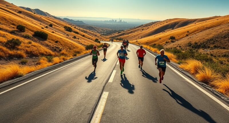 downhill marathon running strategy