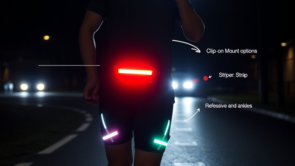 ensure visibility with safety lights