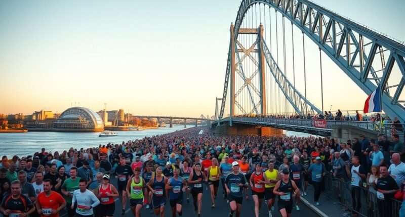 half marathon across tyne bridge