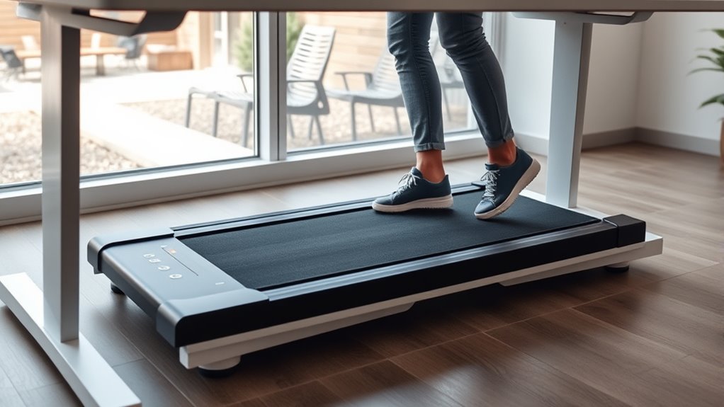 key under desk treadmill features