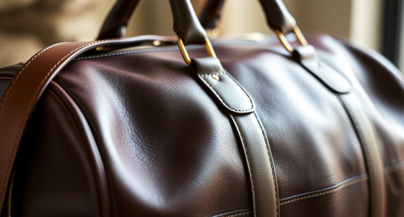 luxury leather weekend bags