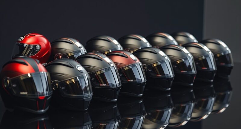 luxury motorcycle helmet selections