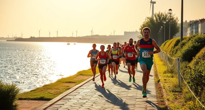 marathon along copenhagen coast