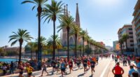 marathon through barcelona landmarks