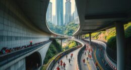 marathon with tunnels and hills