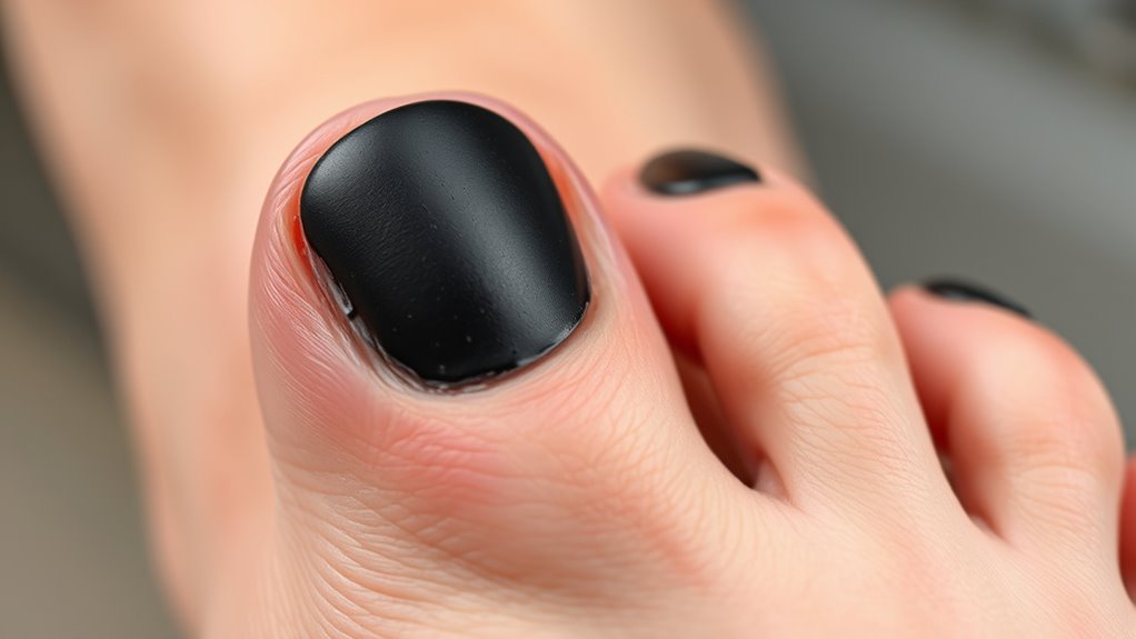 prevent toenail injury and discoloration