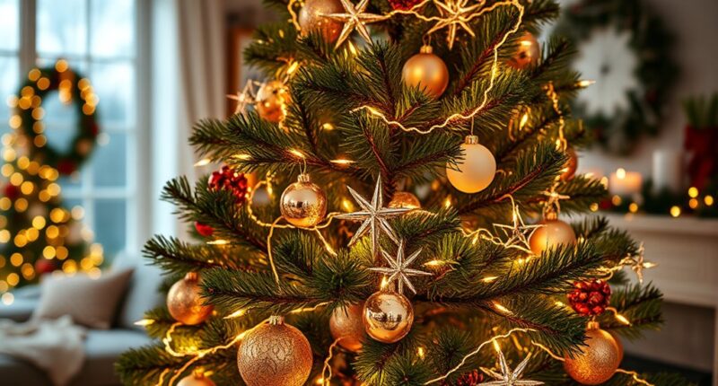 realistic pre lit christmas trees