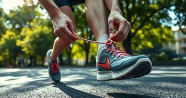 reattaching shoelace during run