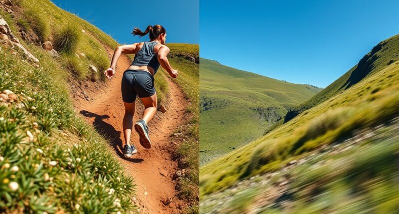 uphill and downhill running techniques