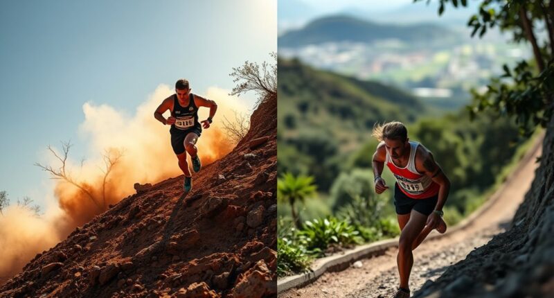 upward and downward race