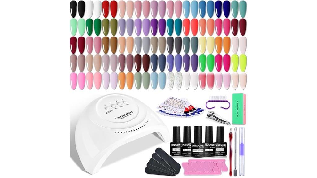 sixty piece gel nail kit