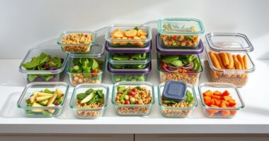 top glass meal storage