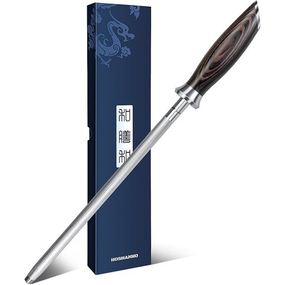 HOSHANHO 10-Inch Kitchen Knife Sharpening Rod