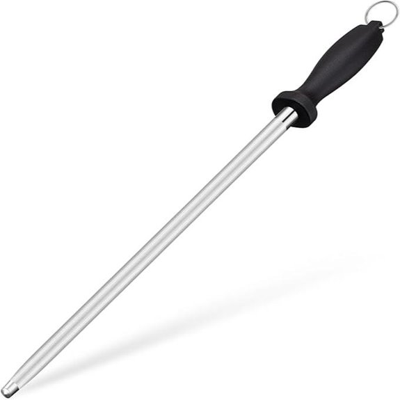 12-Inch Professional Carbon Steel Knife Sharpener Rod