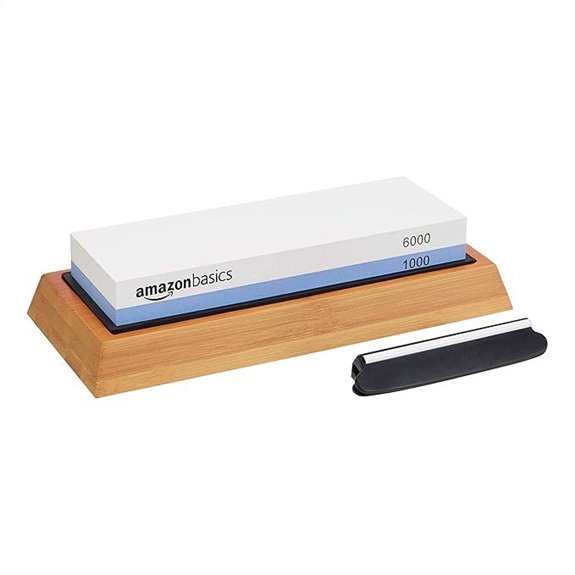 Amazon Basics Whetstone Knife Sharpener with Base