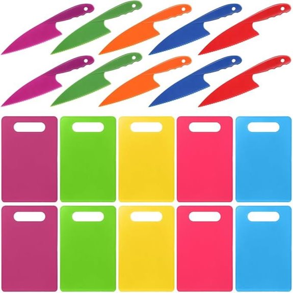 Yinkin 20 Pcs Kids Knife & Cutting Board Set