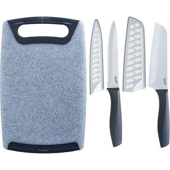 Glad 5-Piece Knife Set with Cutting Board