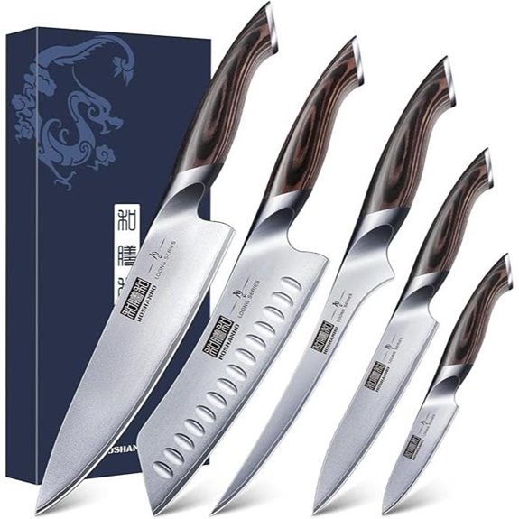 HOSHANHO 5-Piece Japanese High Carbon Kitchen Knife Set