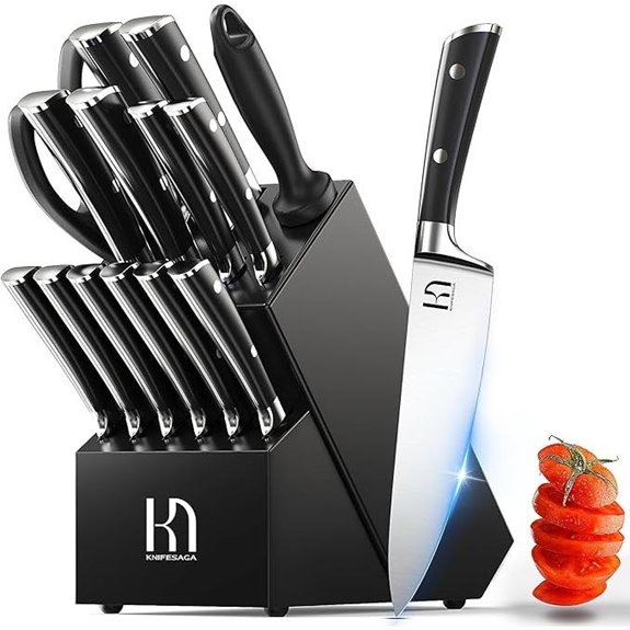 Japanese 15-Piece High Carbon Steel Knife Set