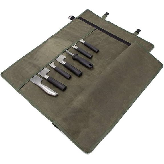 knife roll bag with slots
