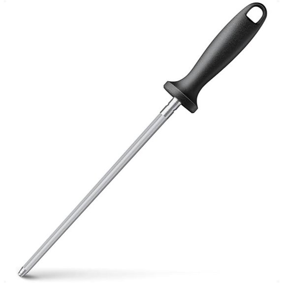 Professional 13-Inch Carbon Steel Knife Sharpener Rod