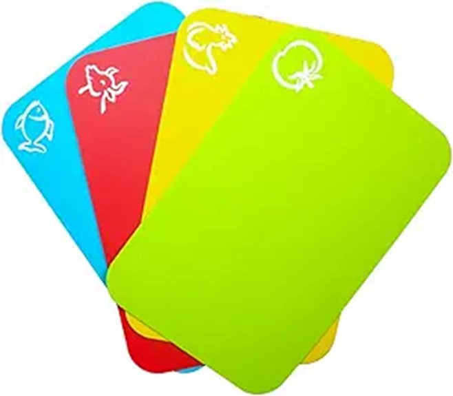 Flexible Plastic Cutting Boards Set of 4