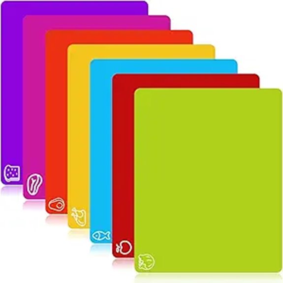 7-Piece BPA-Free Flexible Cutting Boards Set