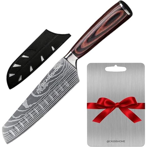 Stainless Steel Cutting Board & Chef Knife Set
