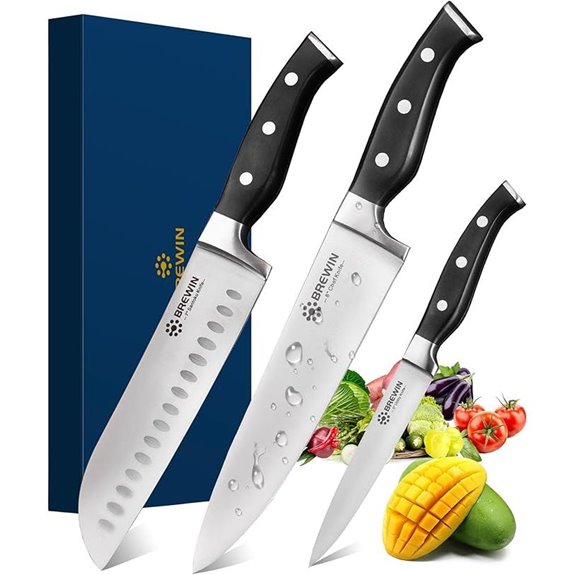 Brewin 3-Piece Kitchen Chef Knife Set
