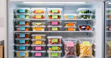 freezer meal prep organization